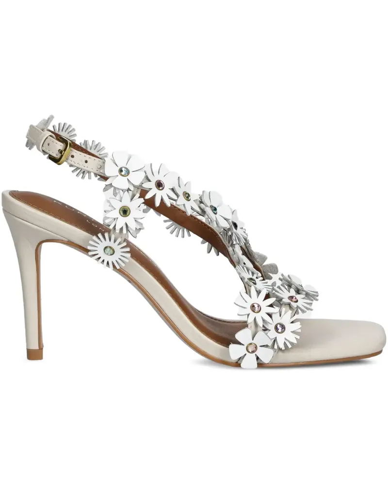 Kurt Geiger Pumps mit Blumenapplikation - Weiß Weiß