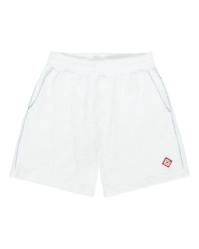 Casablanca Paris Shorts aus Monogramm-Jacquard - Weiß Weiß