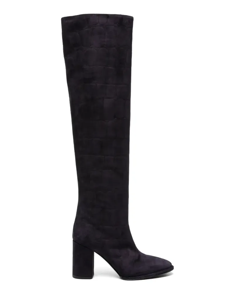 Le Silla Kniehohe Stiefel mit runder Kappe - Blau Blau