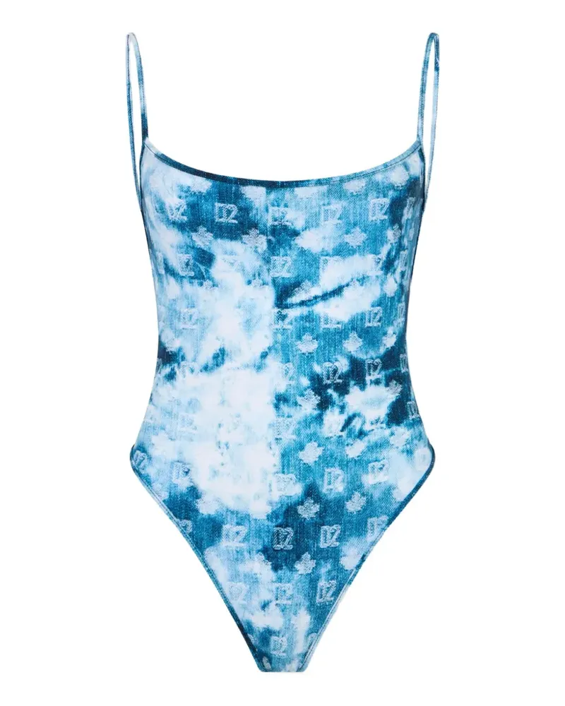 Dsquared2 D2 monogram one-piece - Blau Blau