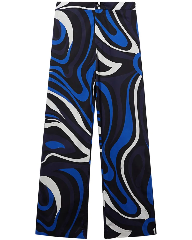Emilio Pucci Hose mit Marmo-Print - Blau Blau