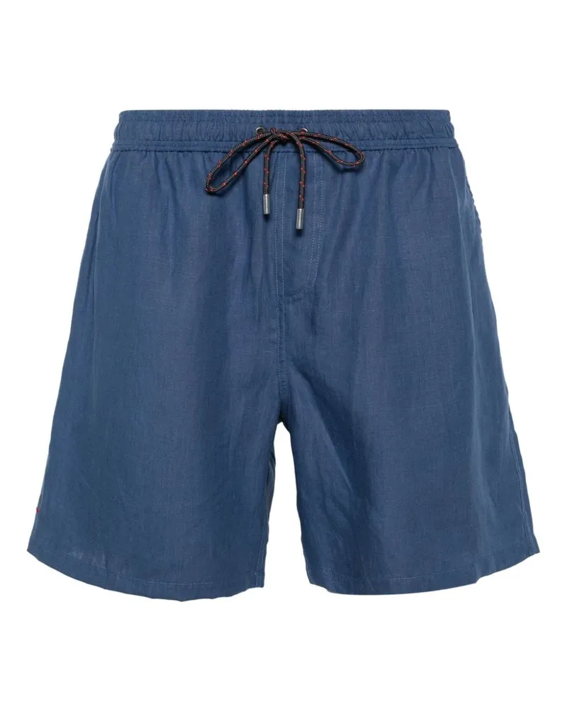 SEASE Hanf-Shorts mit Kordelzug Blau