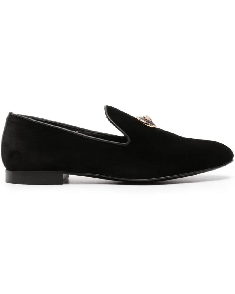 Versace Loafer aus Samt mit Medusa - Schwarz Schwarz