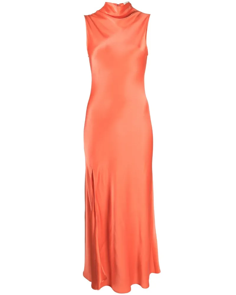 LAPOINTE Drapiertes Maxikleid aus Satin - Braun Braun