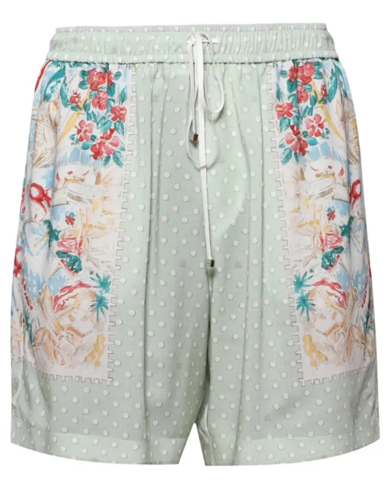 Amiri Joggingshorts mit Polka Dots - Grün Grün