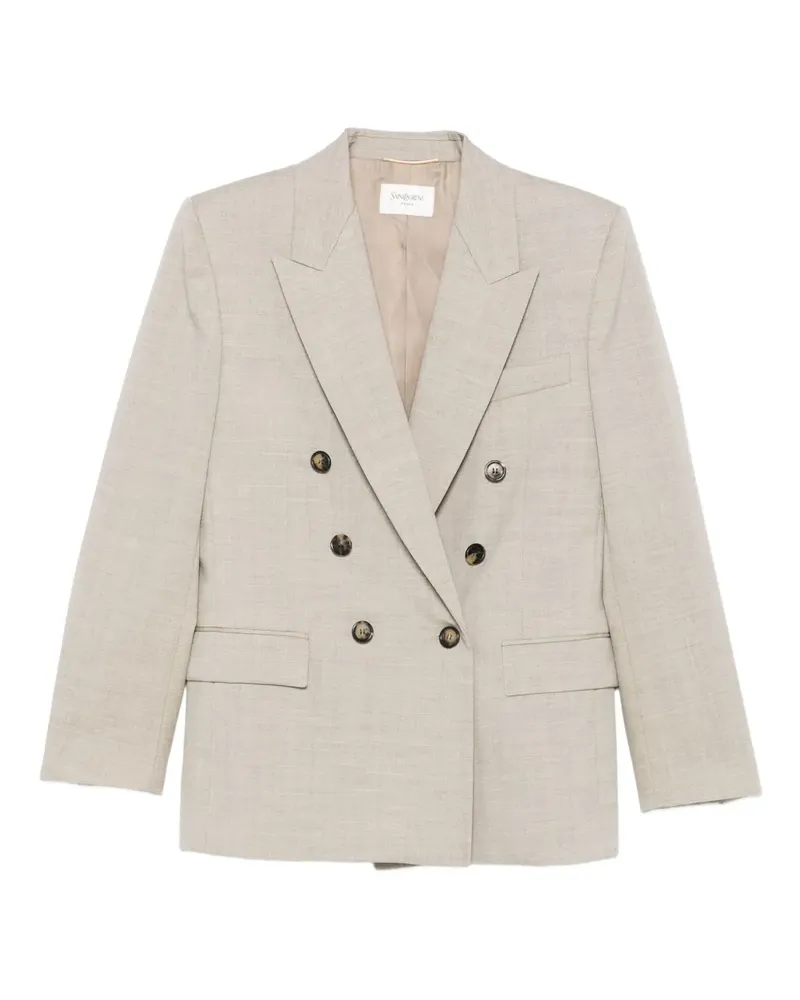 Saint Laurent Doppelreihiges Sakko - Nude Nude