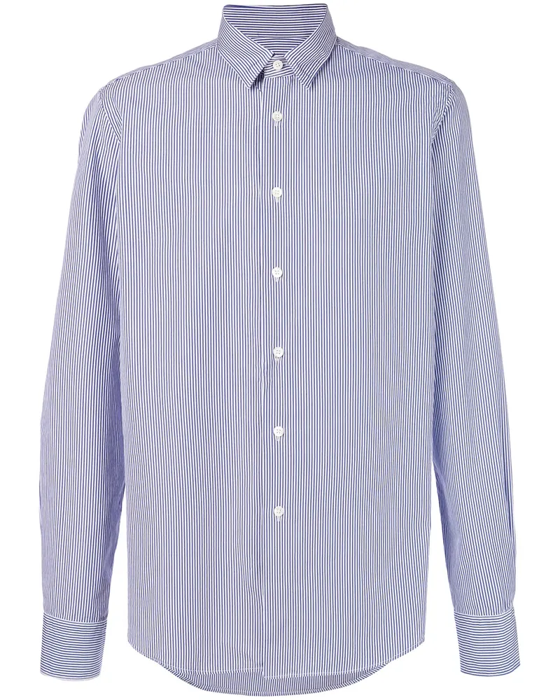 Dell'oglio Gestreiftes Hemd - Weiß Weiß