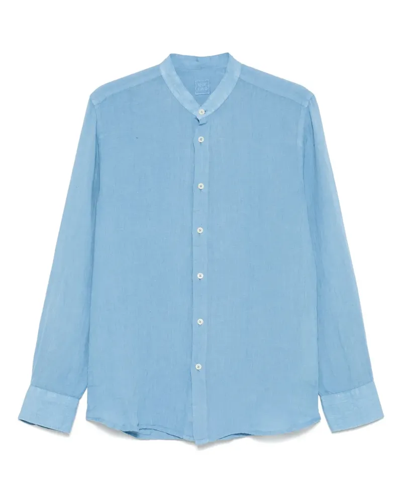 120% Lino Hemd aus Leinen - Blau Blau