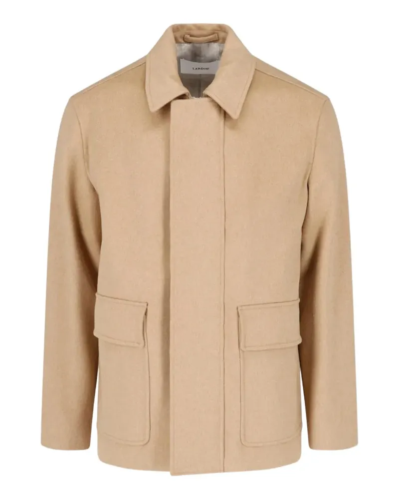 LARDINI wool zip-up coat - Braun Braun