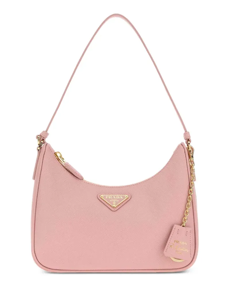 Prada Re-Edition 2005 Saffiano Schultertasche - Rosa Rosa