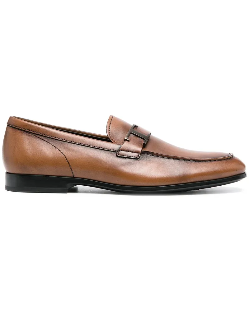 TOD'S Loafer mit Logo-Schild - Braun Braun
