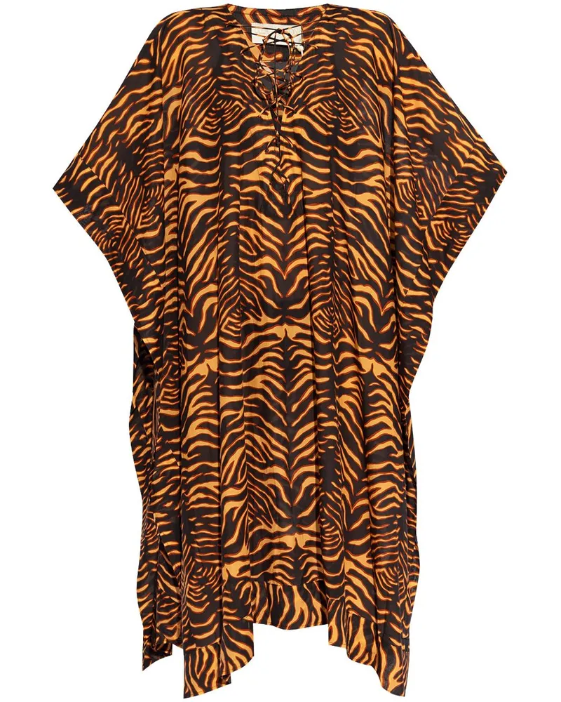 Ulla Johnson Kleid mit Tiger-Print - Orange Orange