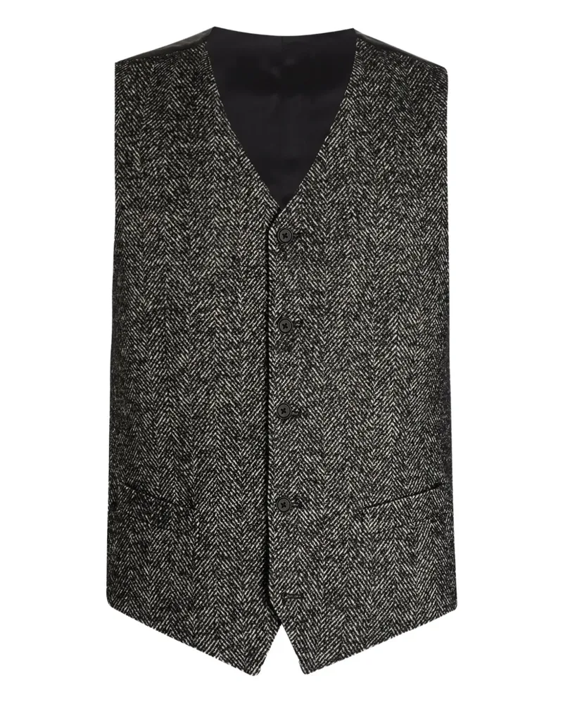 Dolce & Gabbana Weste mit Fischgrätenmuster - Grau Grau