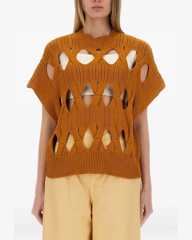 ALYSI Pullover mit Zopfmuster - Braun Braun