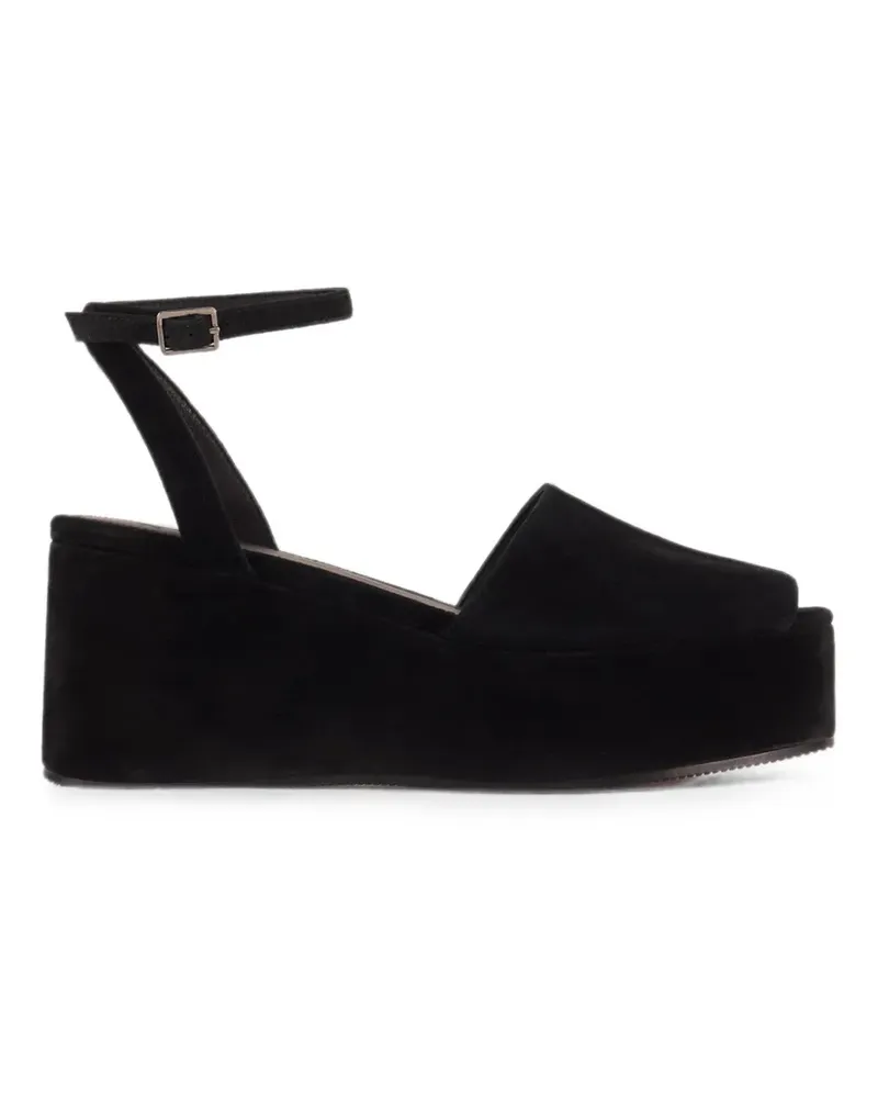 12 STOREEZ Fonda Plateau-Sandalen - Schwarz Schwarz