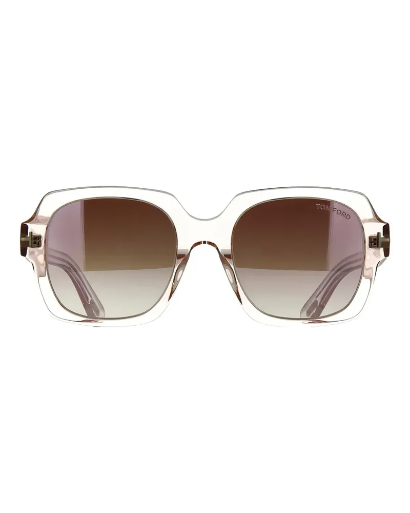 Tom Ford Sonnenbrille mit eckigem Gestell - Rosa Rosa