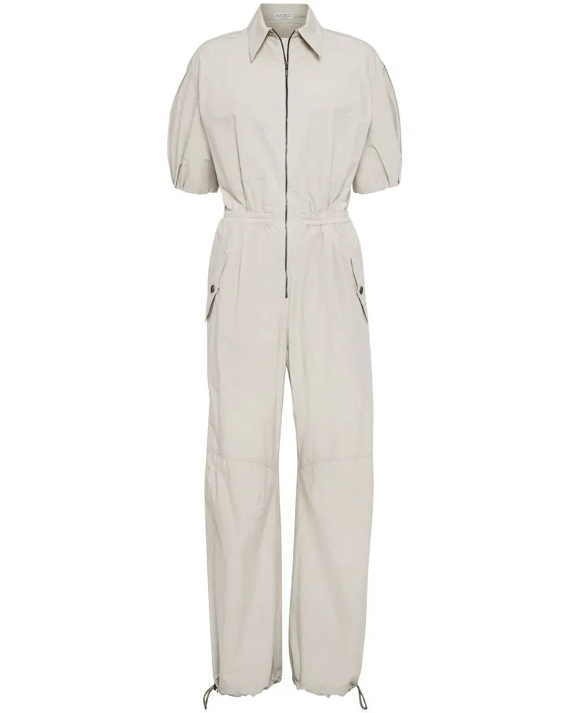 Brunello Cucinelli Jumpsuit mit weitem Bein - Nude Nude