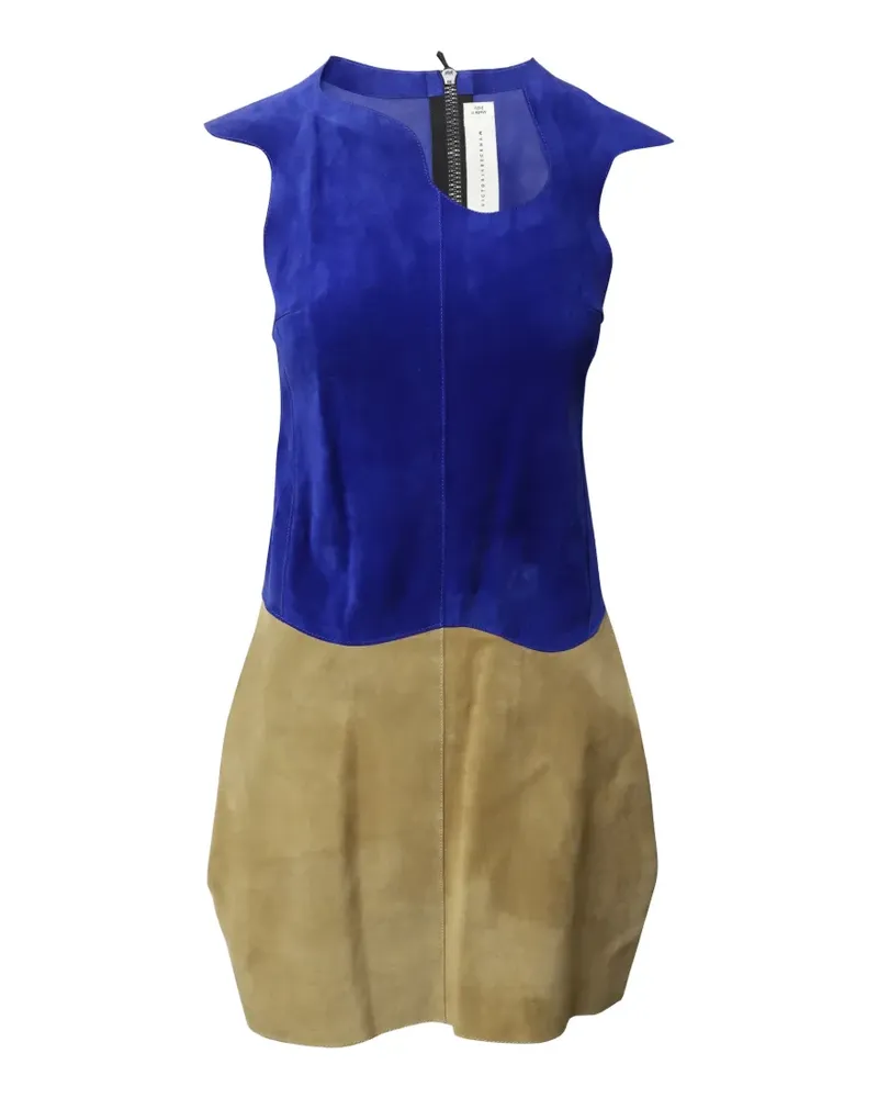 Victoria Beckham paneled suede dress - Blau Blau