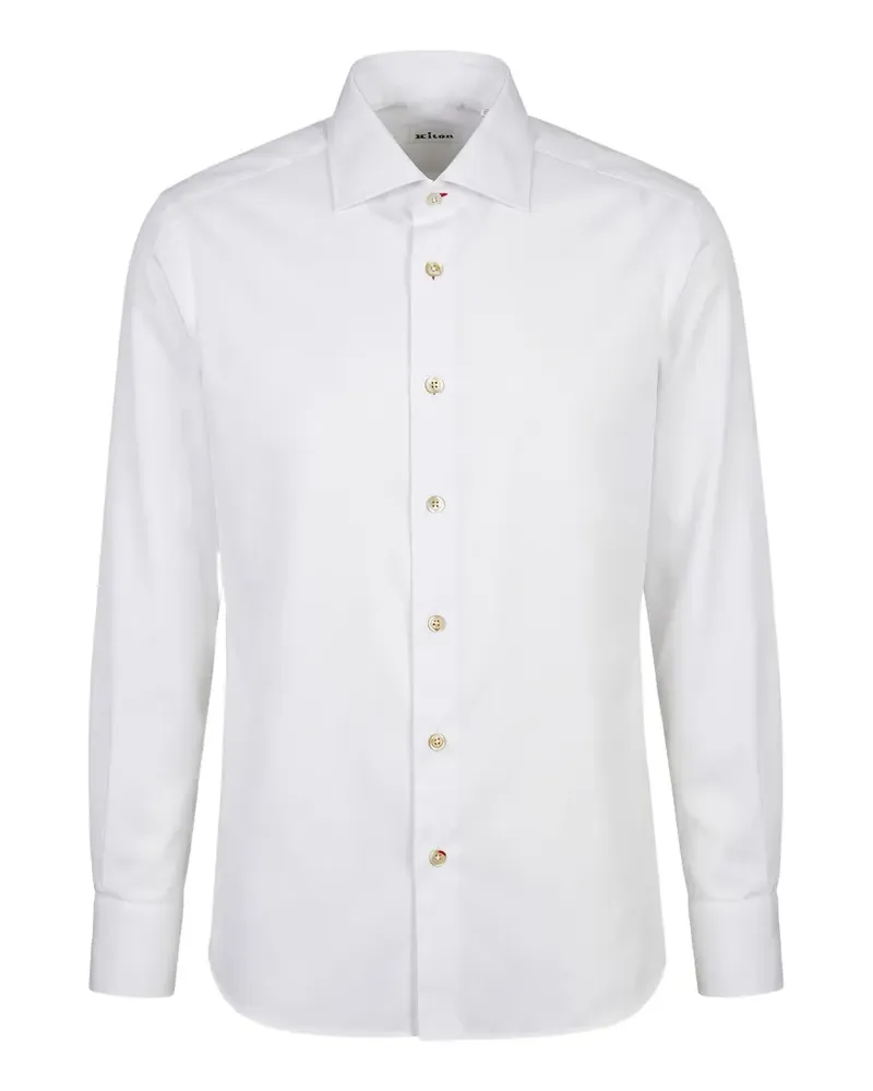 Kiton Langärmeliges Hemd - Weiß Weiß