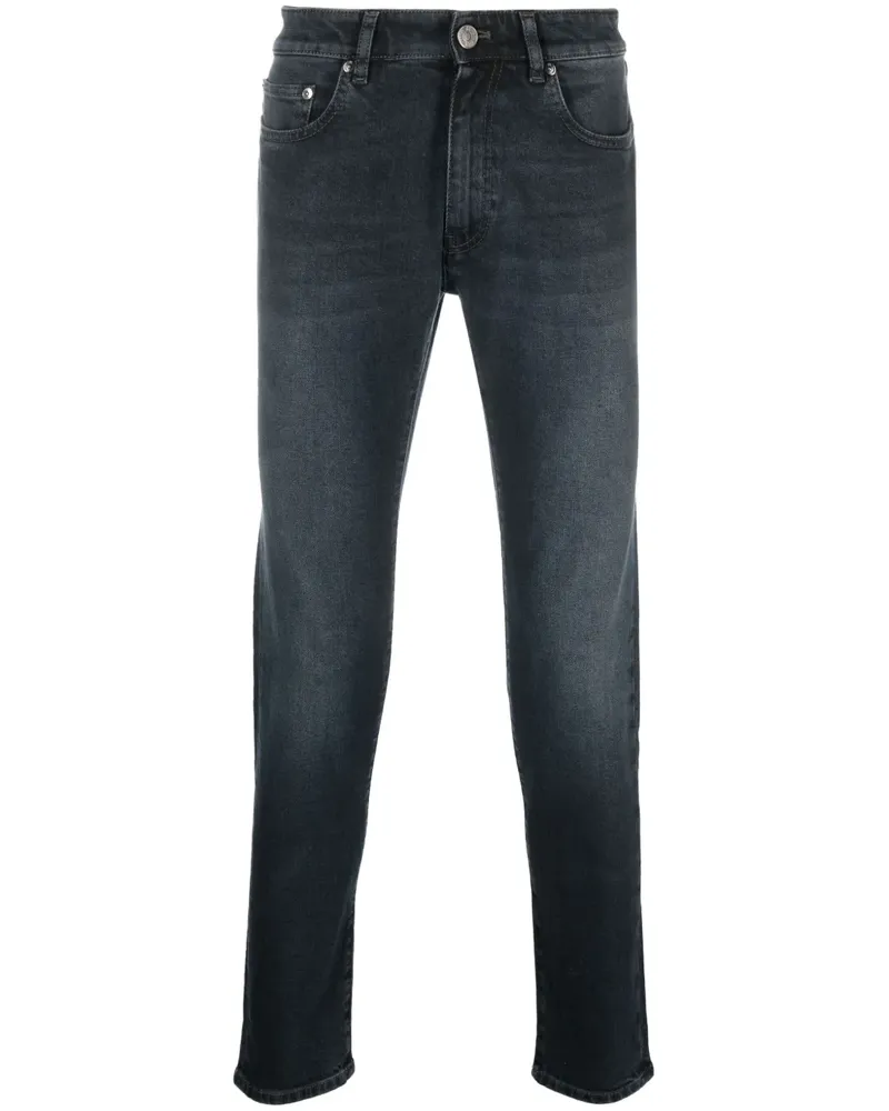 PT TORINO Skinny-Jeans mit Logo-Patch - Blau Blau