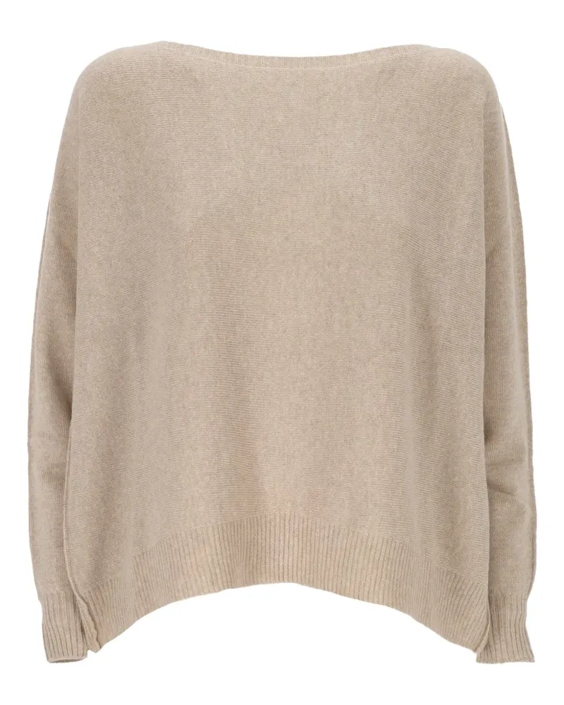 D.EXTERIOR Pullover mit U-Boot-Ausschnitt - Nude Nude