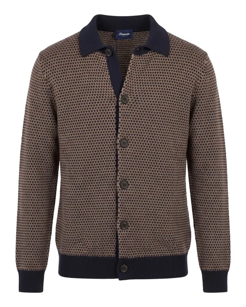 Drumohr  micro-patterned wool cardigan - Mehrfarbig Mehrfarbig