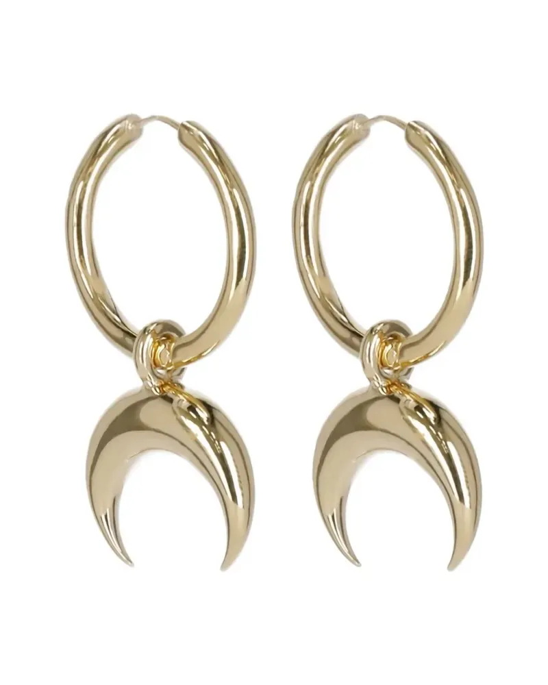 Marine Serre Creolen mit Mondanhänger - Gold Gold
