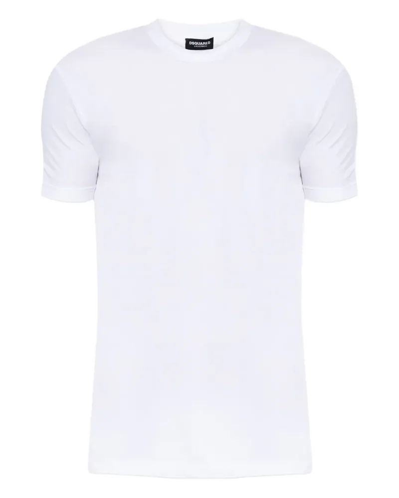 Dsquared2 T-Shirt mit Logo-Stickerei - Weiß Weiß