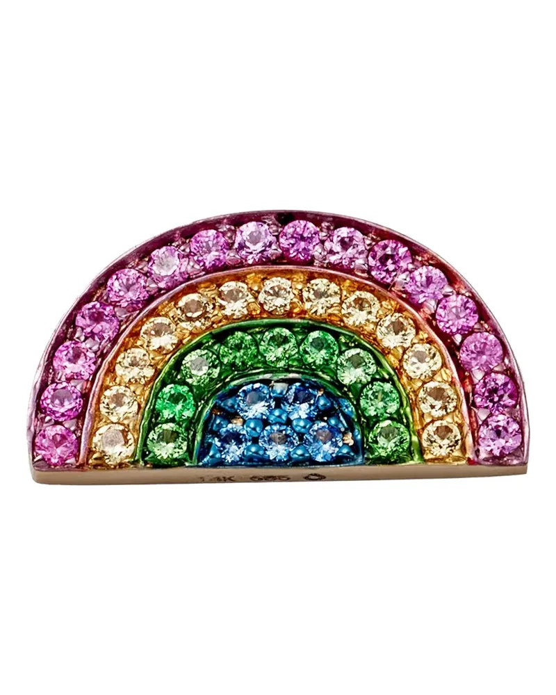 Loquet 14K yellow gold sapphire rainbow charm - Rosa Rosa