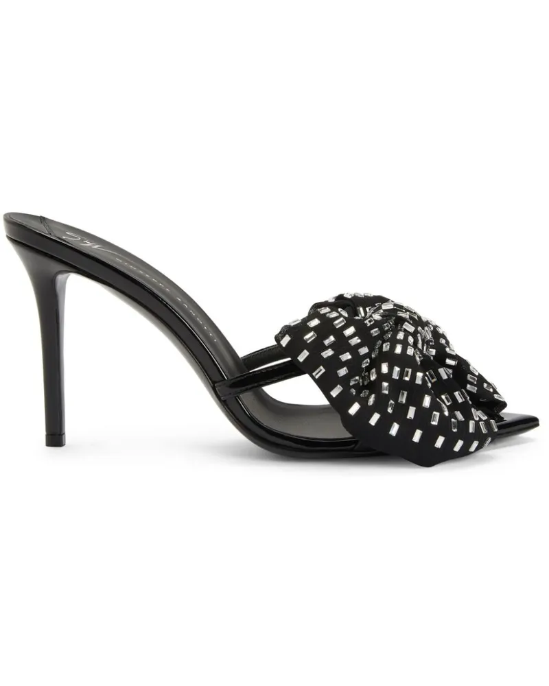 Giuseppe Zanotti Intriigo Alexandrine Mules 90mm - Schwarz Schwarz