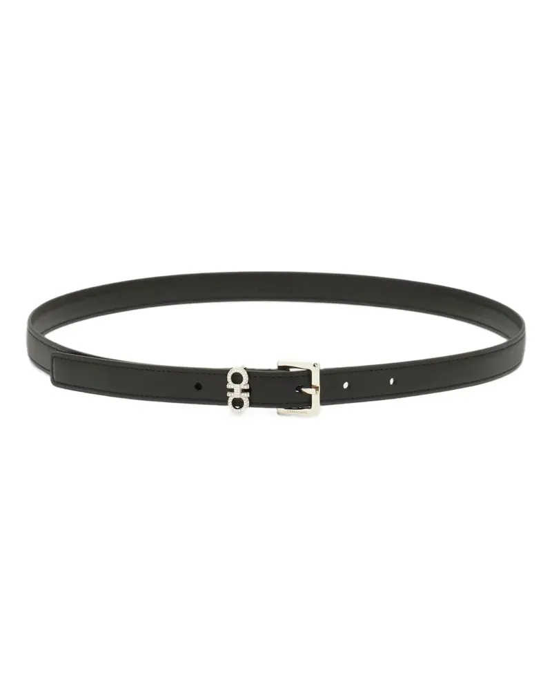 Ferragamo Gürtel mit Kristallen - Schwarz Schwarz
