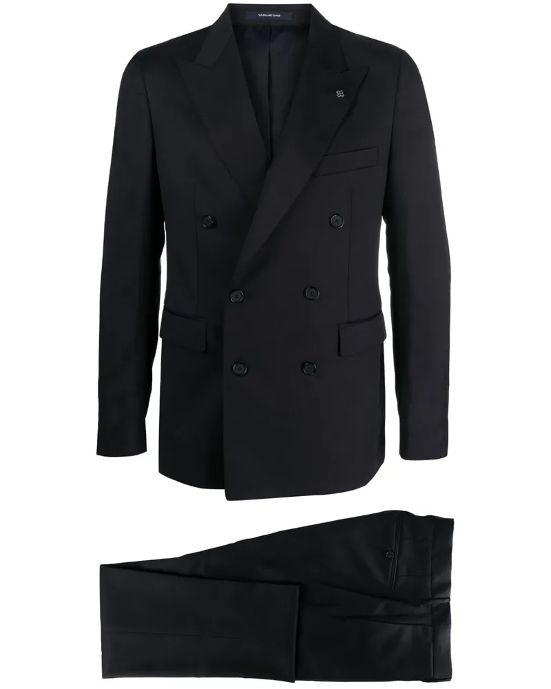 Tagliatore Doppelreihiger Anzug mit Brosche - Blau Blau