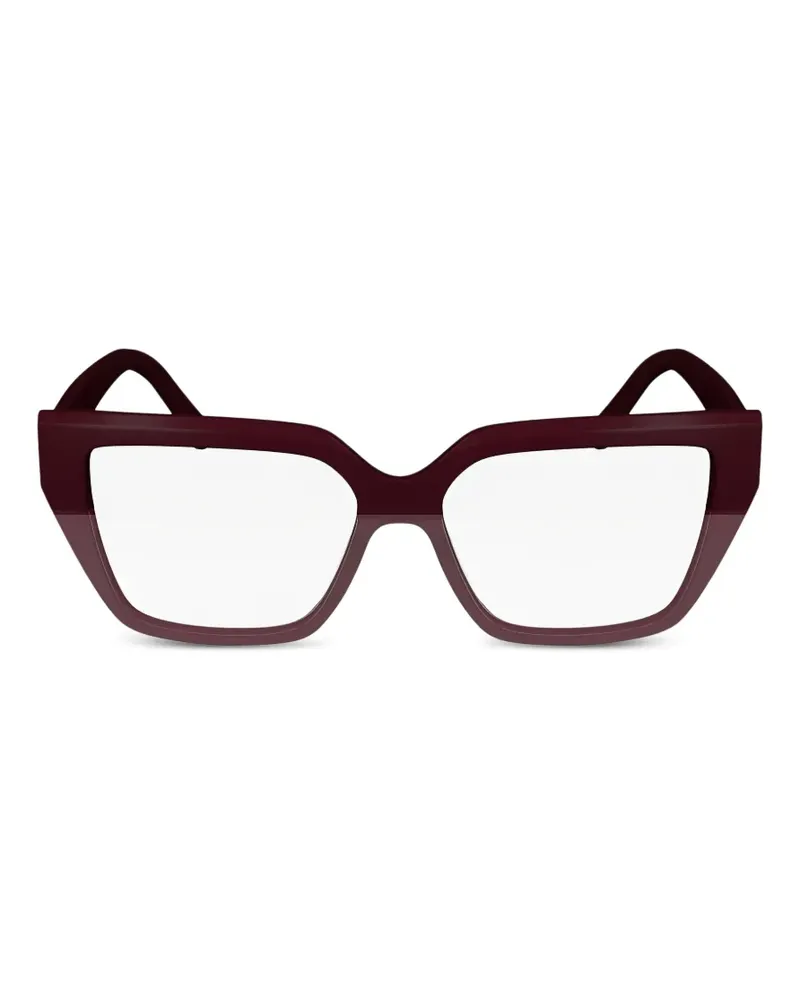 Ferragamo Brille mit eckigem Gestell - Rot Rot