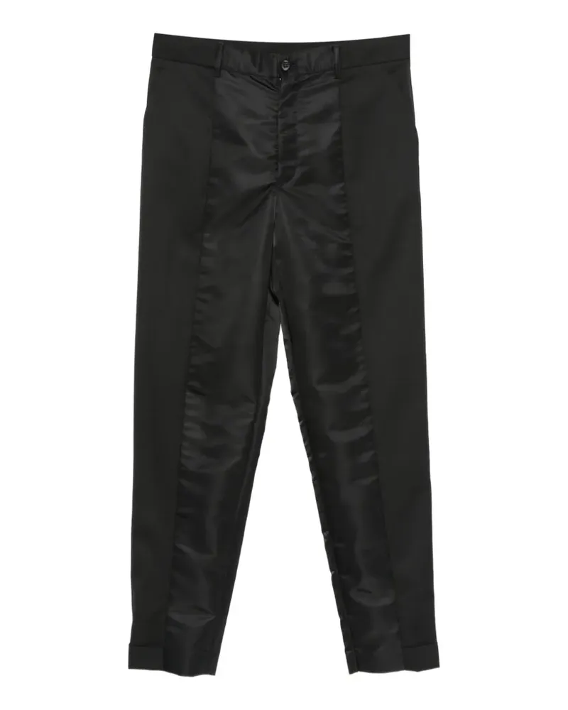 Undercover Hose mit Satin-Einsatz - Schwarz Schwarz