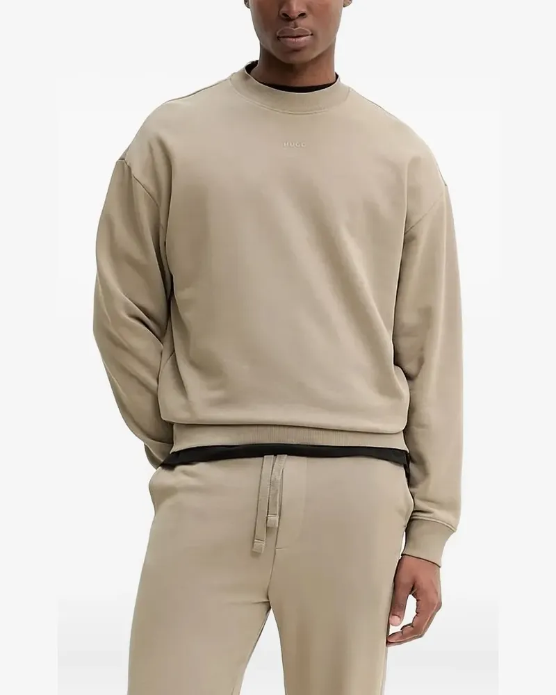 HUGO BOSS Sweatshirt mit Logo-Applikation - Nude Nude