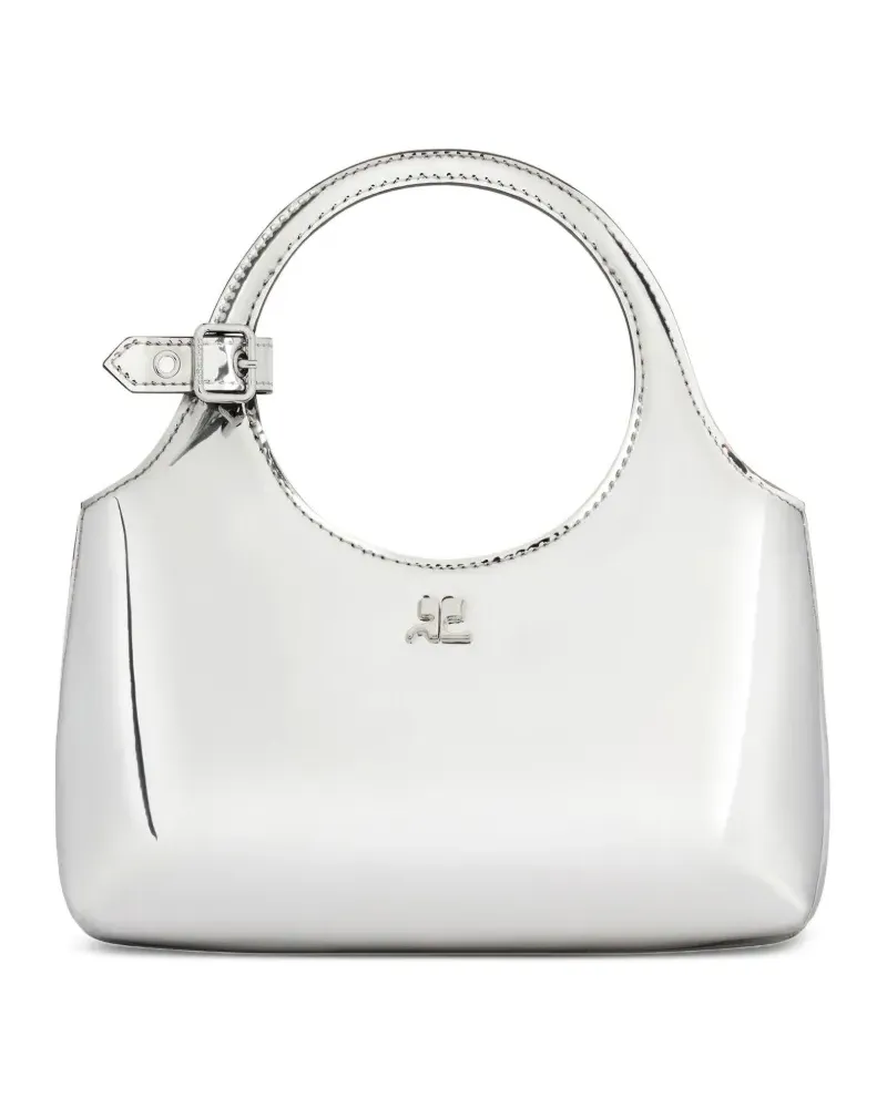 Courrèges Mini Holy Schultertasche - Silber Silber