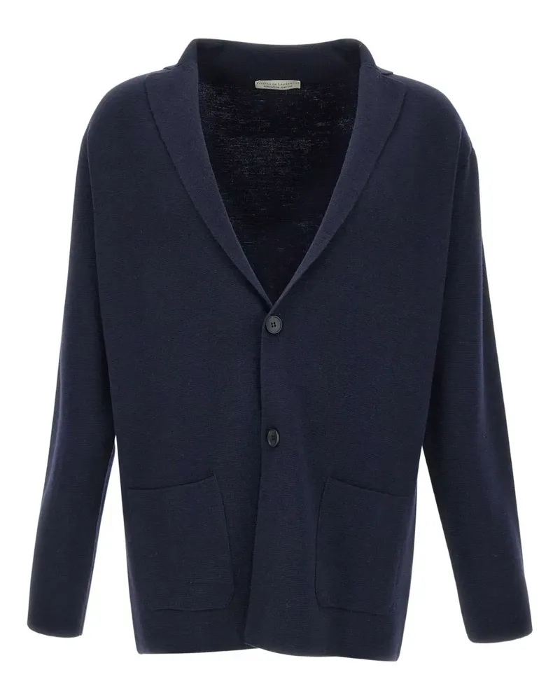 Filippo de Laurentiis Wollcardigan mit steigendem Revers - Blau Blau