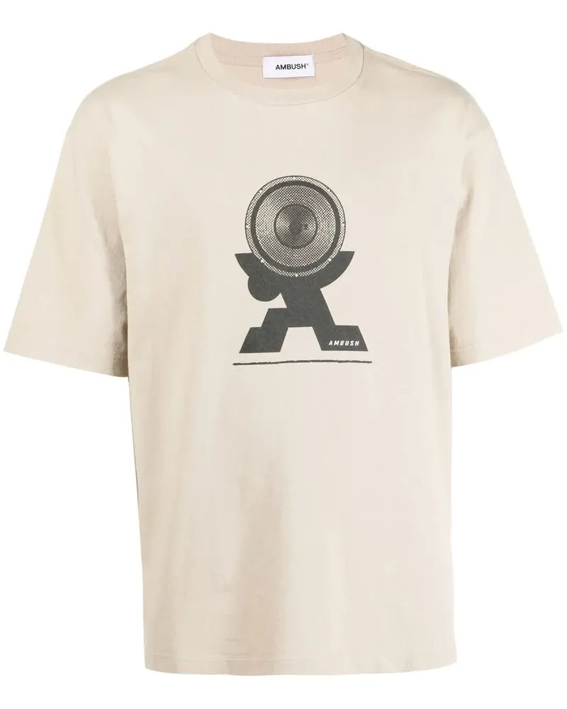 AMBUSH T-Shirt mit Sound-Print - Nude Nude