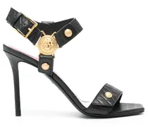 Sandalen aus Leder 100mm - Schwarz