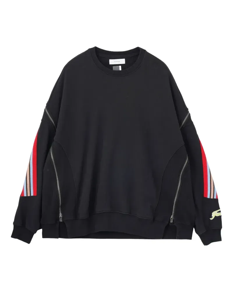 FACETASM Sweatshirt mit gestricktem Einsatz - Schwarz Schwarz