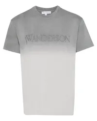 J.W.Anderson Farbverlauf-T-Shirt mit Logo-Stickerei Grau