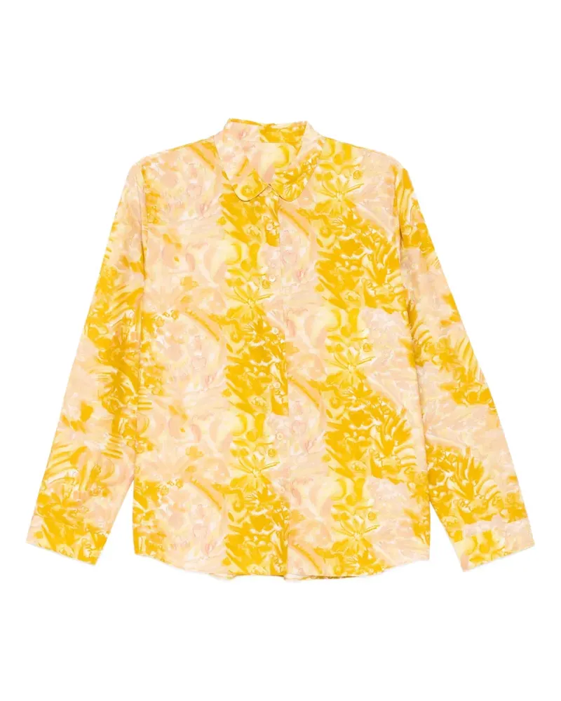JNBY misty-print long-sleeve shirt - Gelb Gelb