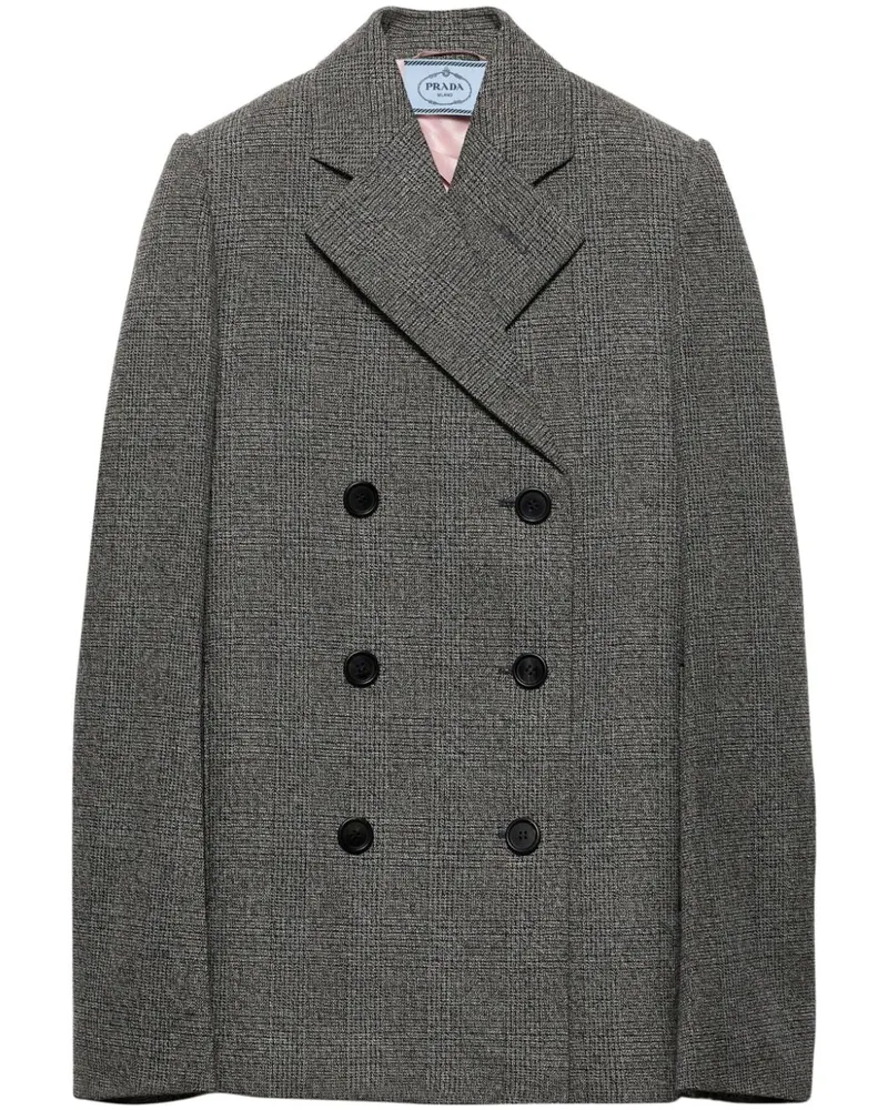 Prada Blazer mit Prince-of-Wales-Karomuster - Grau Grau
