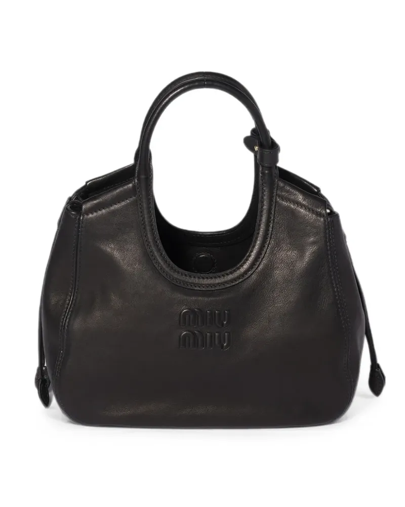 Miu Miu Ivy nappa leather tote bag - Schwarz Schwarz