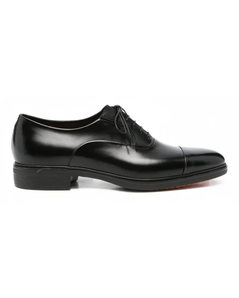 Santoni cap-toe Oxford shoes - Schwarz Schwarz