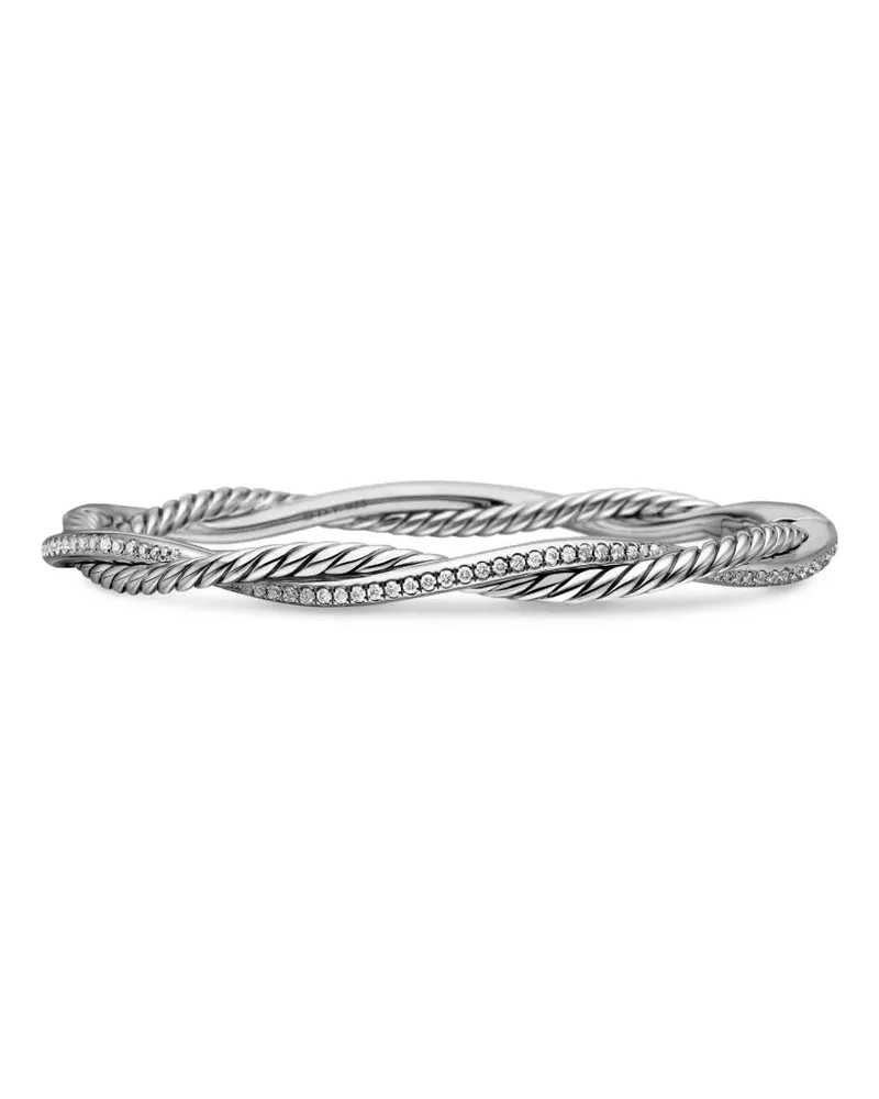 David Yurman Petite Infinity Sterlingsilberarmband mit Diamant 4,4mm Silber