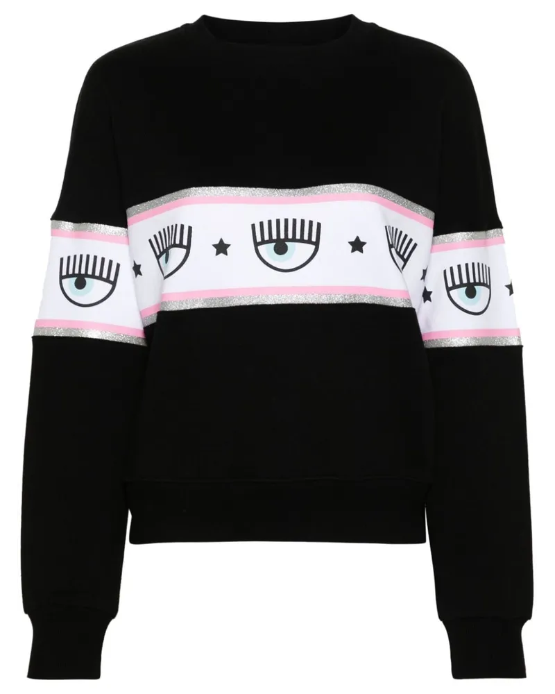 Chiara Ferragni Sweatshirt mit Logo-Print Schwarz