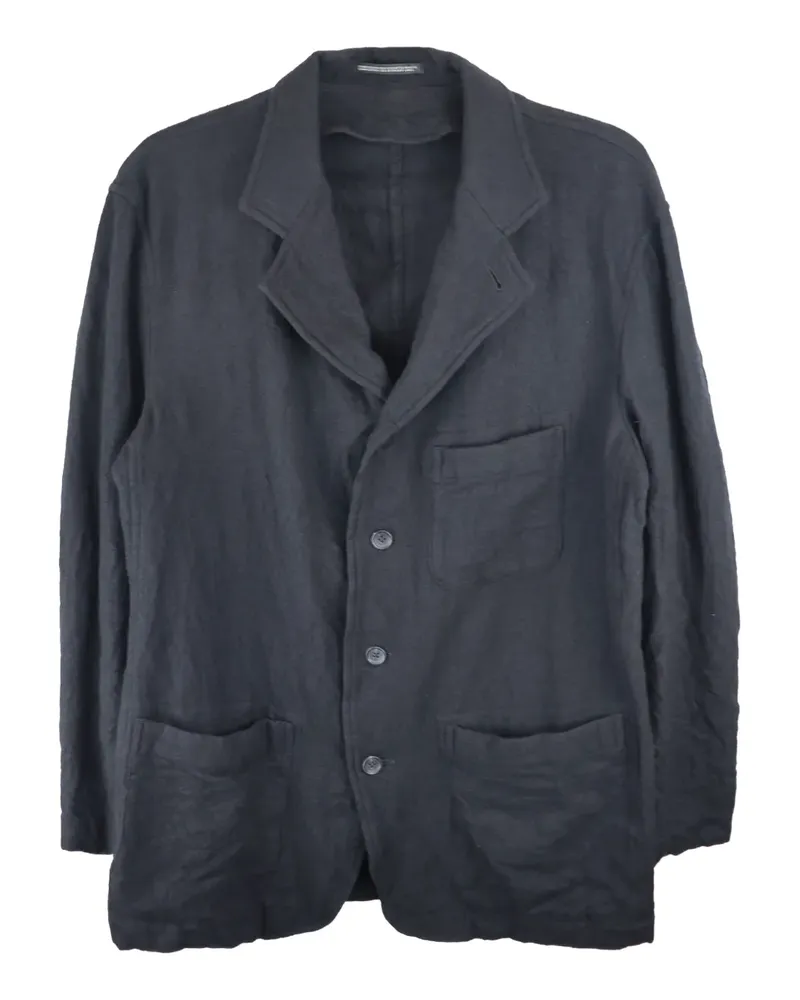 Yohji Yamamoto Sakko aus Filz mit drei Taschen - Schwarz Schwarz