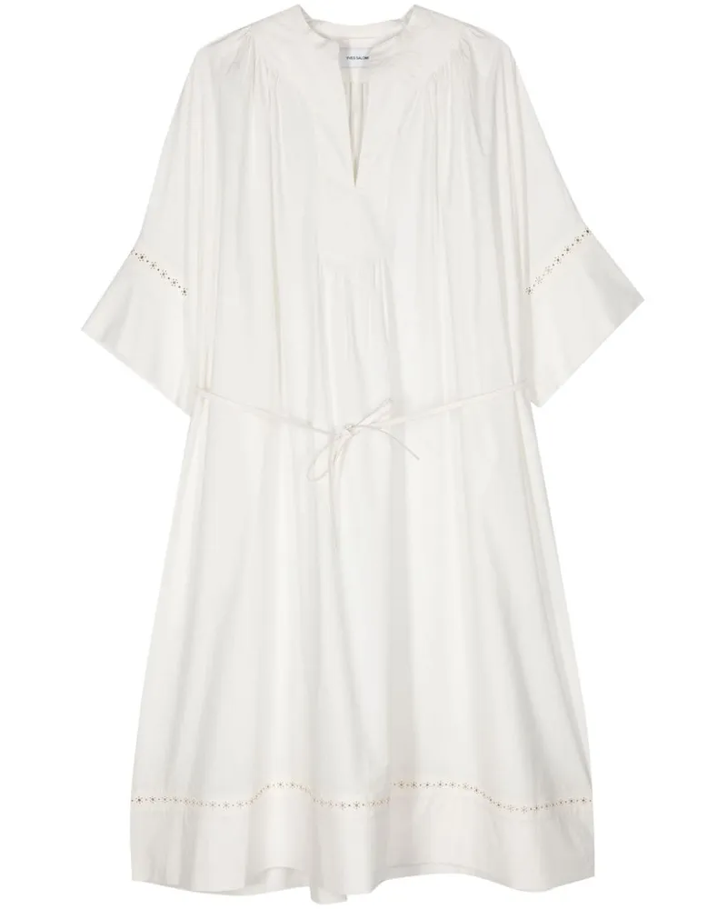 Yves Salomon Midikleid aus Popeline - Nude Nude