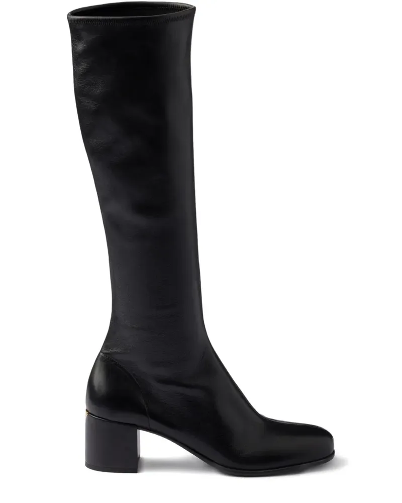 Prada Stiefel aus Nappaleder 55mm - Schwarz Schwarz